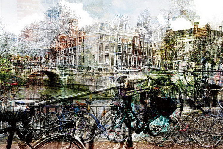 Amsterdam Steklena slika