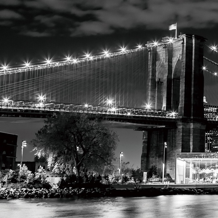 Картина у склі New York - Black and White Trio