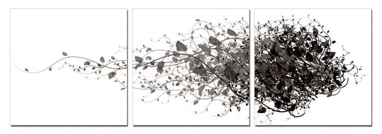 Modern Design - Branches Mounted Art Print