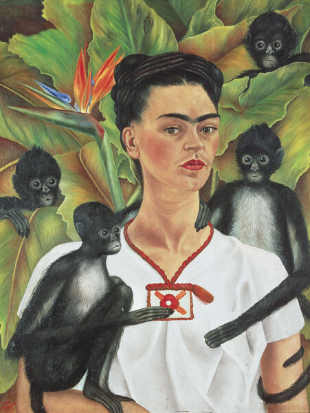 Плакат Self Portrait with Monkeys, 1943