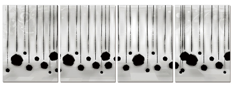Modern Design - Hanging Balls Mounted Art Print