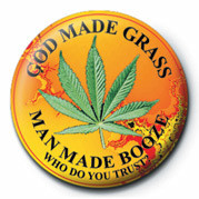 Bedž GOD MADE GRASS
