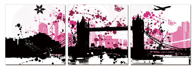 Modern Design - City Collage Mounted Art Print