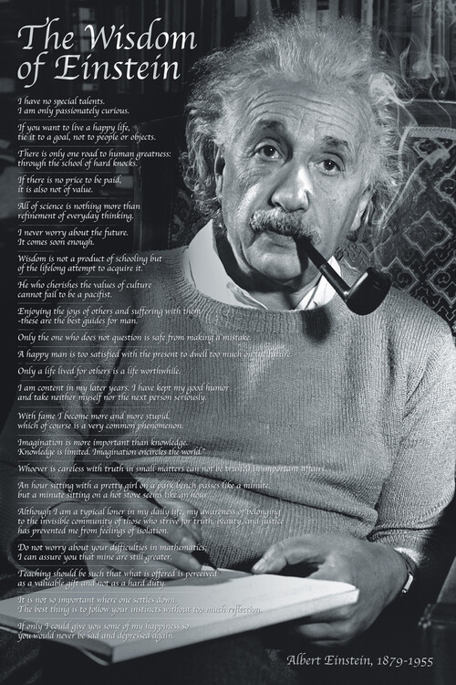 Poster Modrost Alberta Einsteina - citati