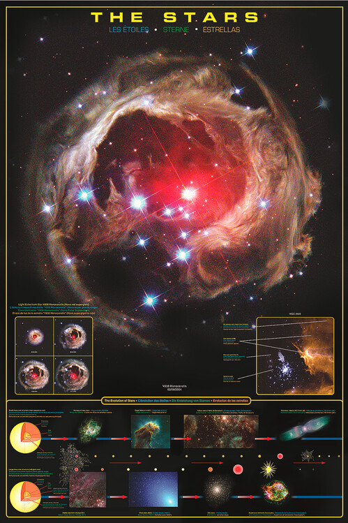 Poster Estrelas - tipos e constelações