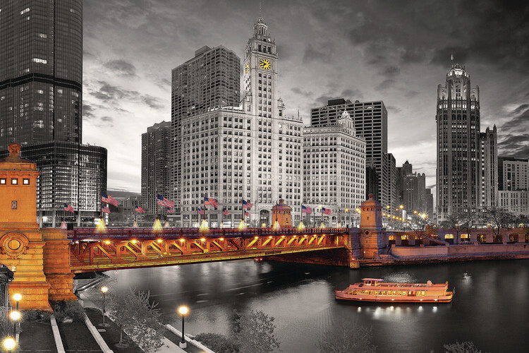 Плакат Chicago River
