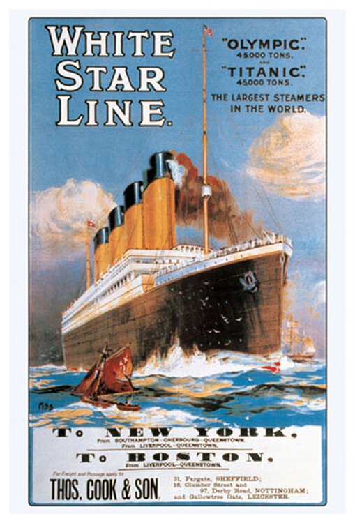 Плакат Titanic White Star Line