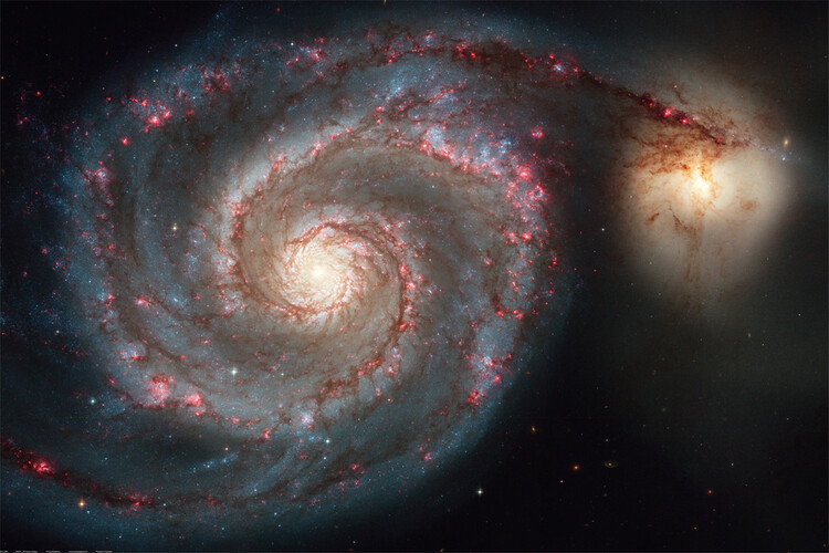 Плакат Галактика «Вир» (M51) - знімок NASA