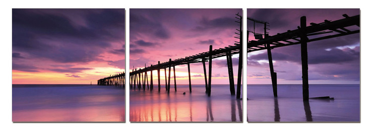 Old Wooden Jetty Mounted Art Print