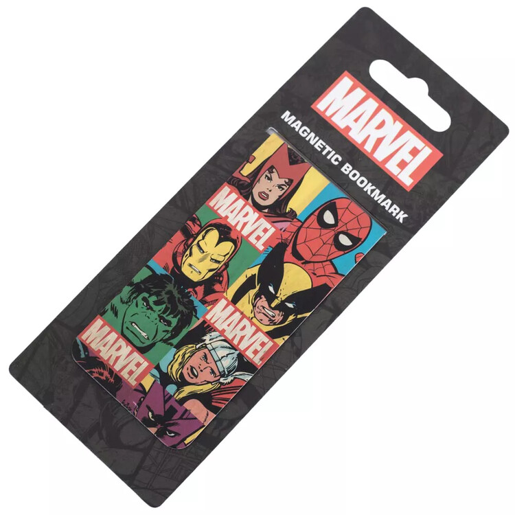 Magnetic Bookmark Marvel Comics - Retro Grid