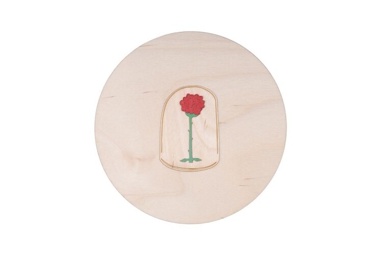 Ξύλινη διακόσμηση τοίχου The Little Prince - Rose