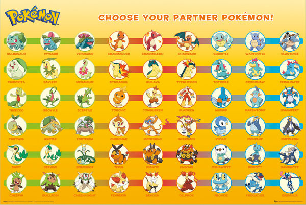 Плакат Pokémon - Partner Pokémon