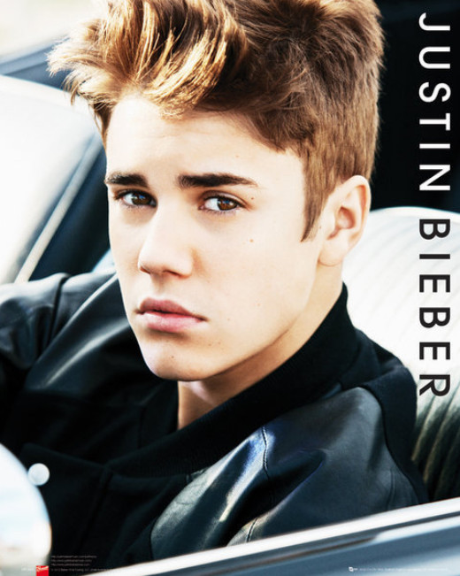 Pôster emoldurado Justin Bieber - car pin up