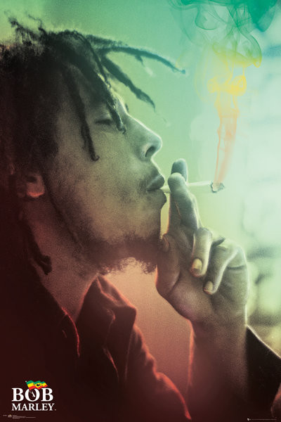 bob marley cigarette Poster Bob Marley - Smoking Lights | Wall Art | 3+1 FREE