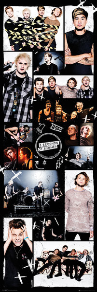 Αφίσα πόρτας 5 Seconds Of Summer - Grid 2
