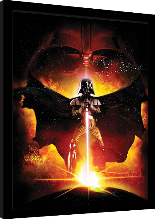 Κορνιζαρισμένη αφίσα Star Wars - Episode III Vader Lightsaber