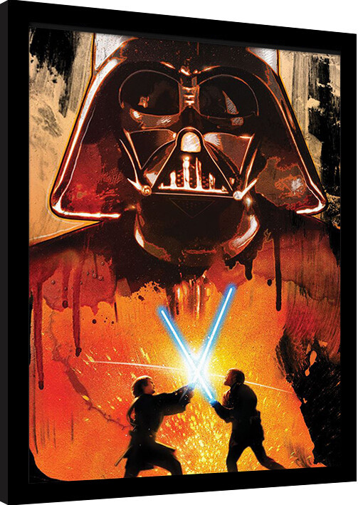 Framed Poster Star Wars - Episode III Battle