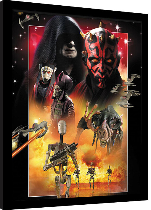 Poster emoldurado Star Wars - Episode I Villains