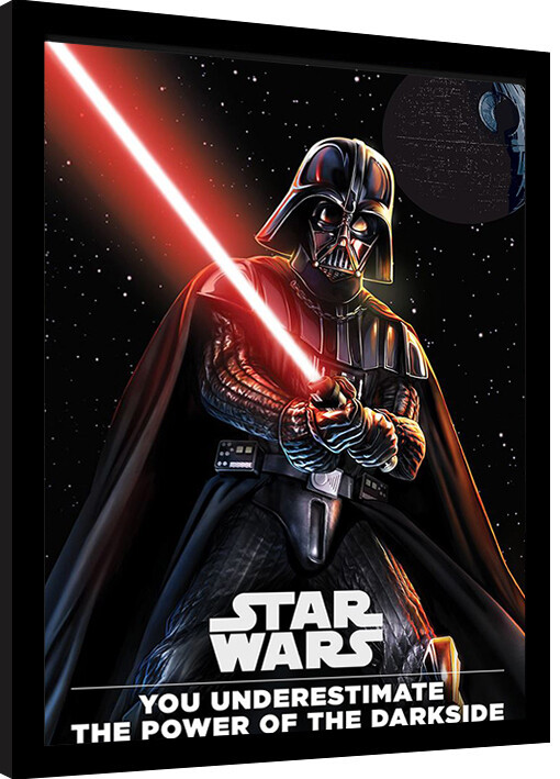 Uokvireni poster Star Wars - Darth Vader Darkside Saber