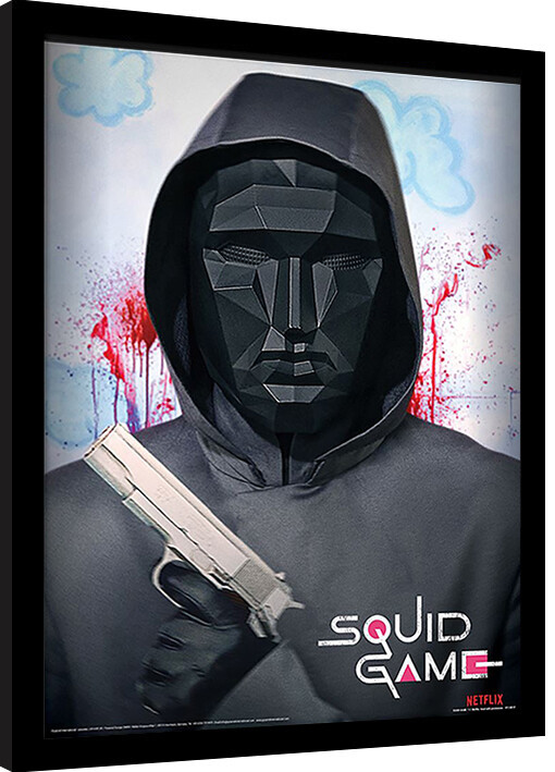 Uokvirjen plakat Squid Game - Mask Man
