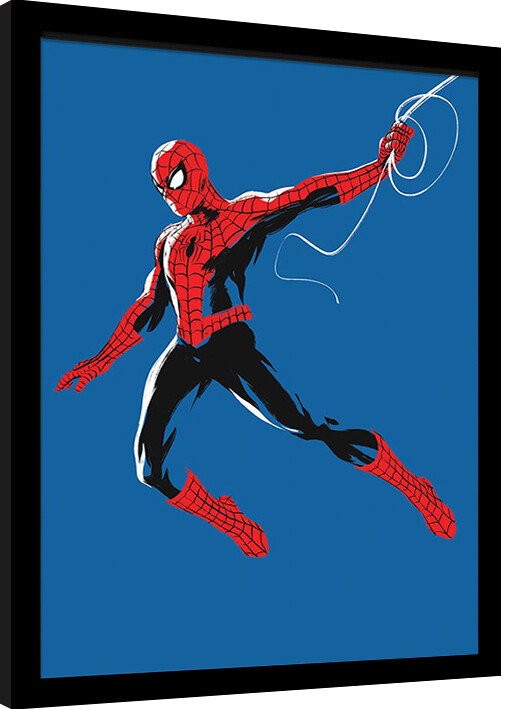 Uokvirjen plakat Spider-Man - Web Line