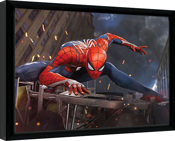 Framed Poster Spider-Man - Stands on Ruins