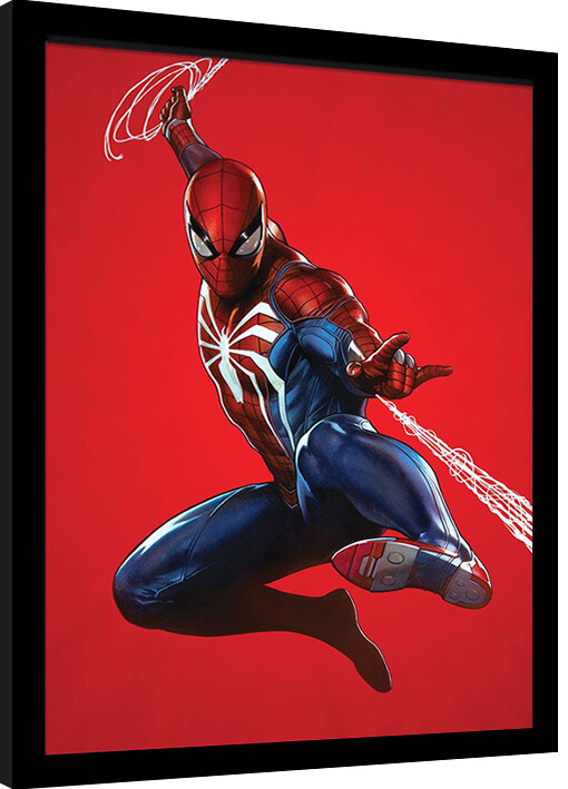 Uokvireni poster Spider-Man - Red Background