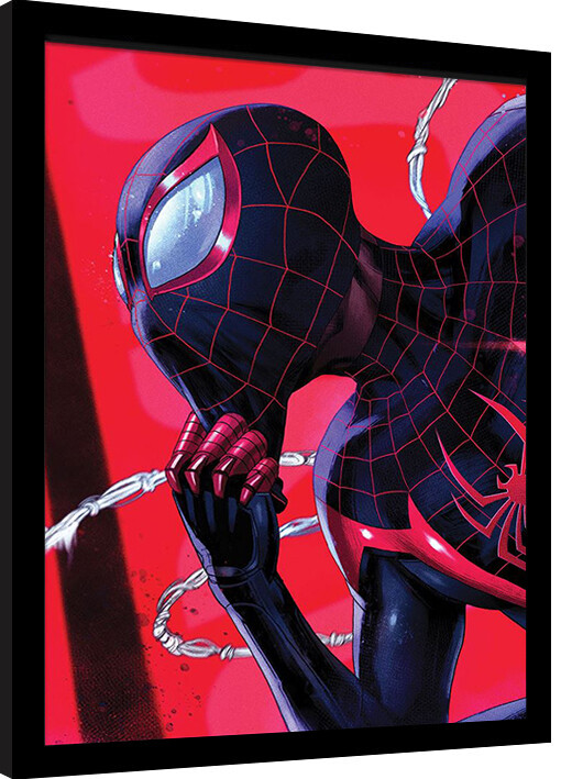 Κορνιζαρισμένη αφίσα Spider-Man - Red Background