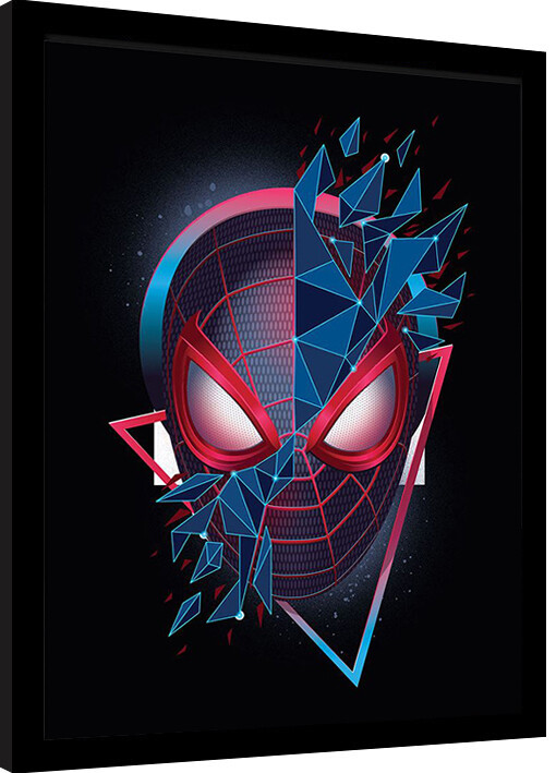 Framed Poster Spider-Man - Red & Blue Geometric