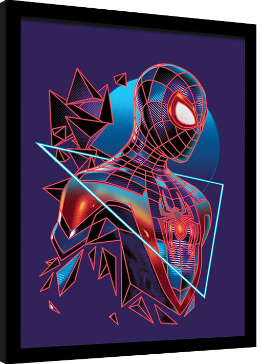 Uokvirjen plakat Spider-Man - Geometric