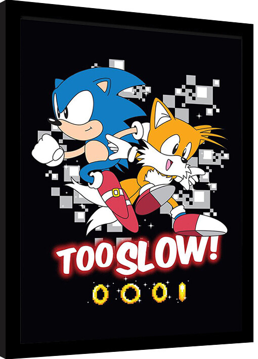 Kehystetty juliste Sonic the Hedgehog - Too slow