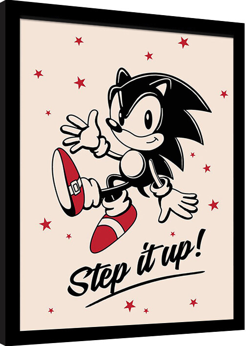 Uokvirjen plakat Sonic the Hedgehog - Step It Up
