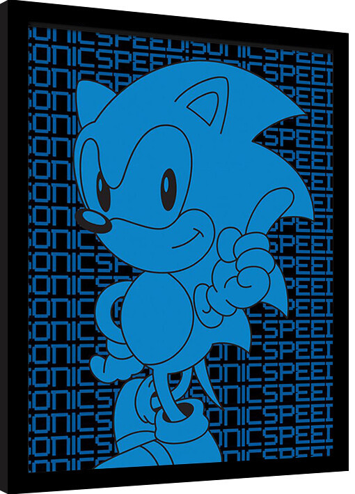 Framed Poster Sonic the Hedgehog - Sonic Speed