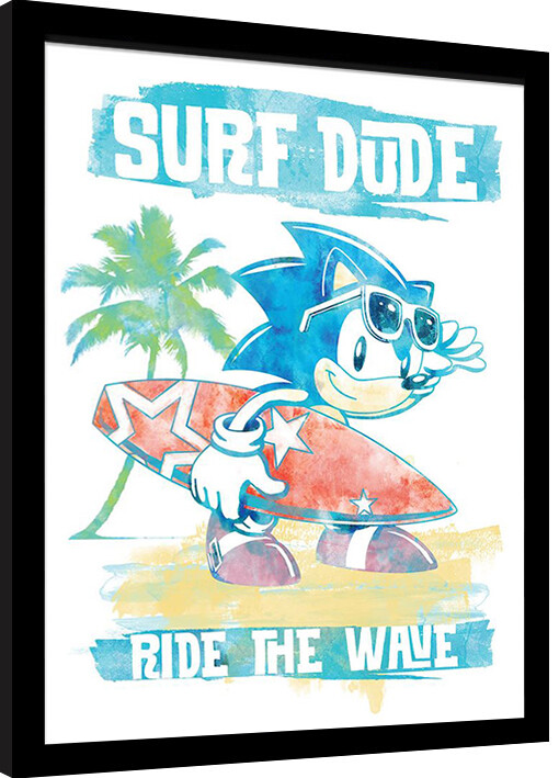 Рамкиран плакат Sonic the Hedgehog - Ride the Wave