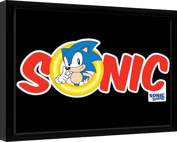 Framed Poster Sonic the Hedgehog - Logo