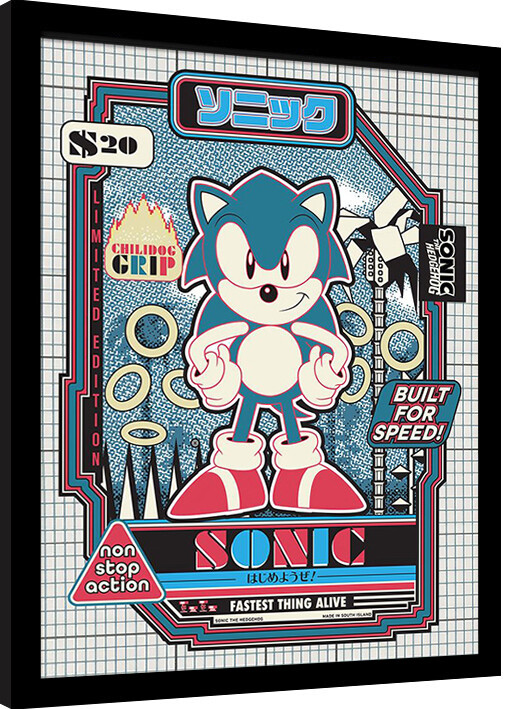 Κορνιζαρισμένη αφίσα Sonic the Hedgehog - Build for Speed
