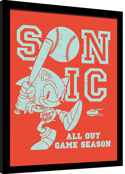 Κορνιζαρισμένη αφίσα Sonic the Hedgehog - All Out Game Season
