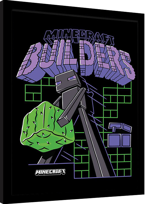 Κορνιζαρισμένη αφίσα Minecraft - Builders