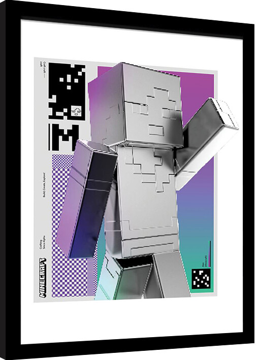Uokvireni poster Minecraft - Block Wave