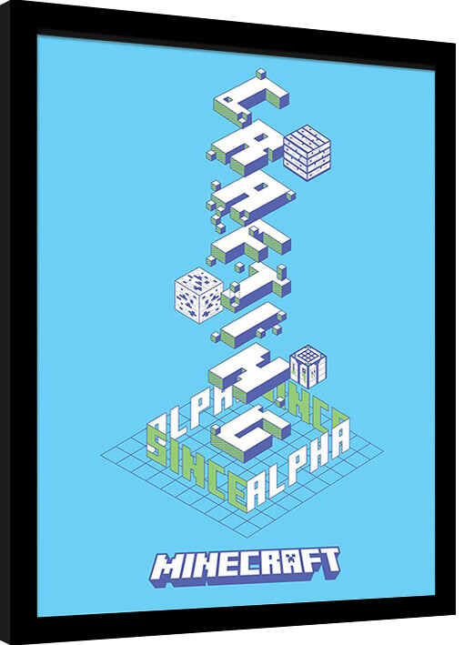 Uokvireni poster Minecraft - Alpha