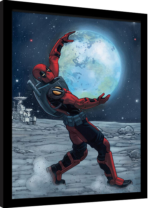 Рамкиран плакат Deadpool - Hugging Moon