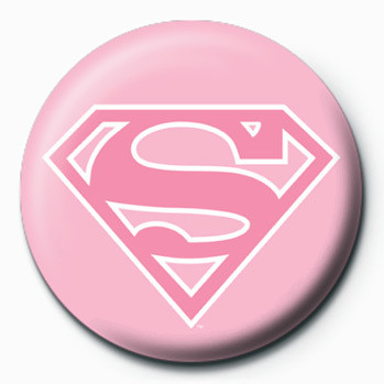 Badge SUPERMAN - logo/pink