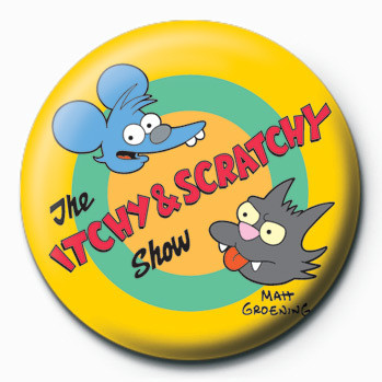 Badge THE SIMPSONS - itchy & scratchy