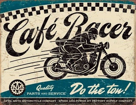 Μεταλλική πινακίδα Cafe Racer