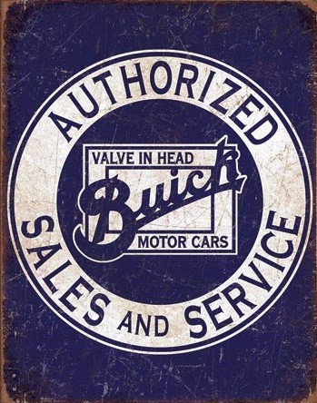 Metallikyltti Buick - Valve in Head