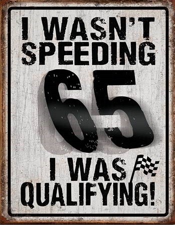 Metallikyltti I Wasn't Speeding