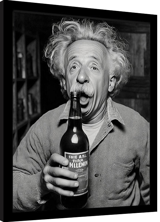 Uokvirjen plakat Ada Ingram - Einstein With The Beer