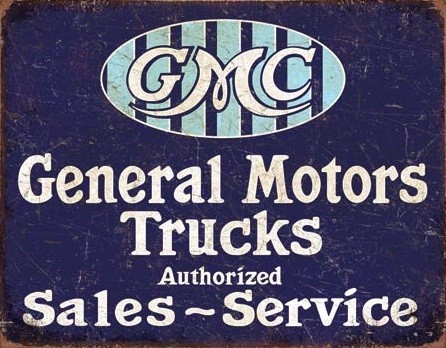 Metallikyltti GMC Trucks - Authorized