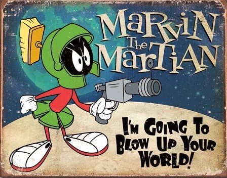 Μεταλλική πινακίδα Marvin the Martian