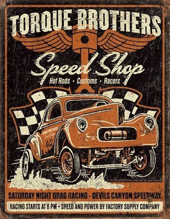 Μεταλλική πινακίδα Torque Bros - Gasser